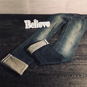 Arden B, Dark Washed Jean Reversible Pant Leg